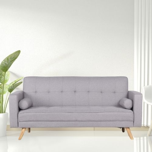 Canapé Convertible Gris clair - Design Scandinave Moderne et Confort Optimal