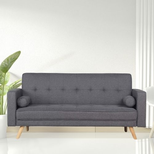 Canapé Convertible Gris Foncé - Design Scandinave et Confort Exceptionnel
