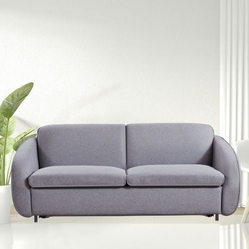 Canapé Convertible Gris Clair - Design Compact, Confort Optimal et Conversion Facile