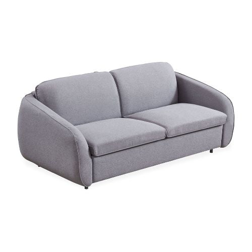 Canapé Convertible Gris Clair - Design Compact, Confort Optimal et Conversion Facile