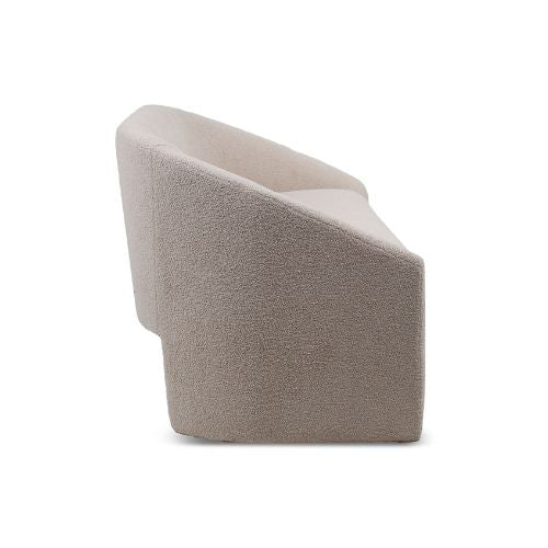 Canapé Minimaliste Beige – Confort Cocooning et Design Chic en Tissu Bouclette