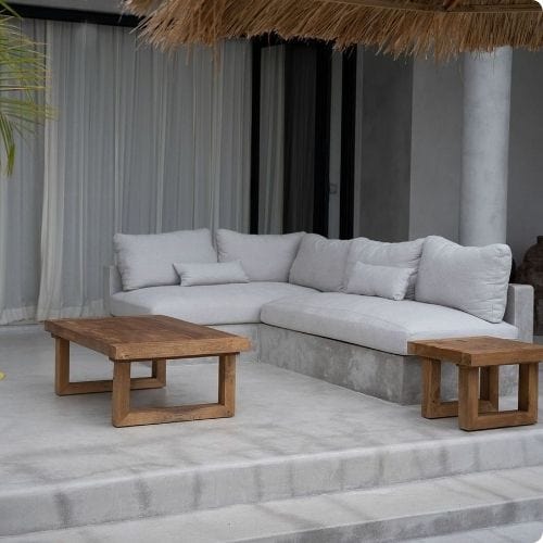 Canvanation Table Basse en Teck Recyclé – Élégance Durable et Écoresponsable