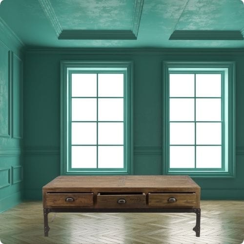 Canvanation Table Basse Industrielle en Bois Recyclé et Métal : Style Authentique et Durable