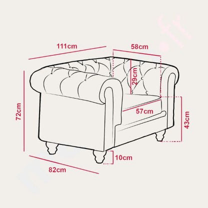 Canvanation Fauteuil Chesterfield Vintage – Élégance Rétro et Confort Intemporel