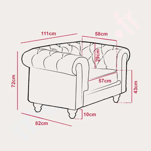 Fauteuil Chesterfield Vintage – Élégance Rétro et Confort Intemporel