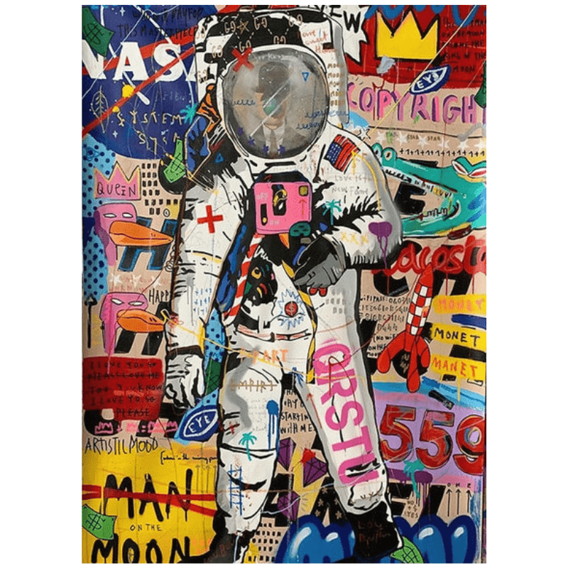 Tableau Street Art Astronaute - Canvanation