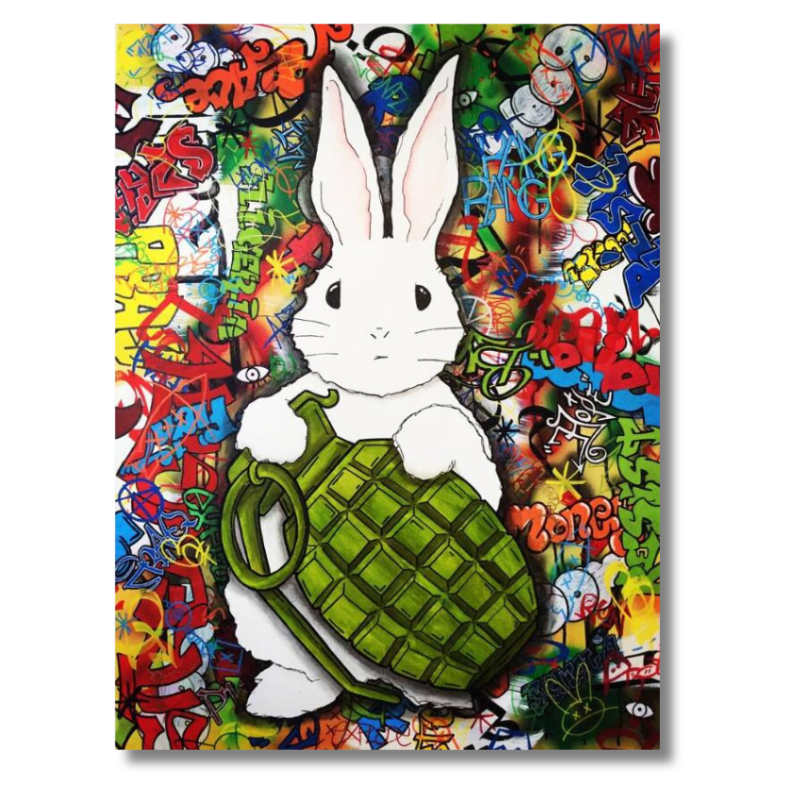 Canvanation 80x120cm Affiche Street Art Lapin