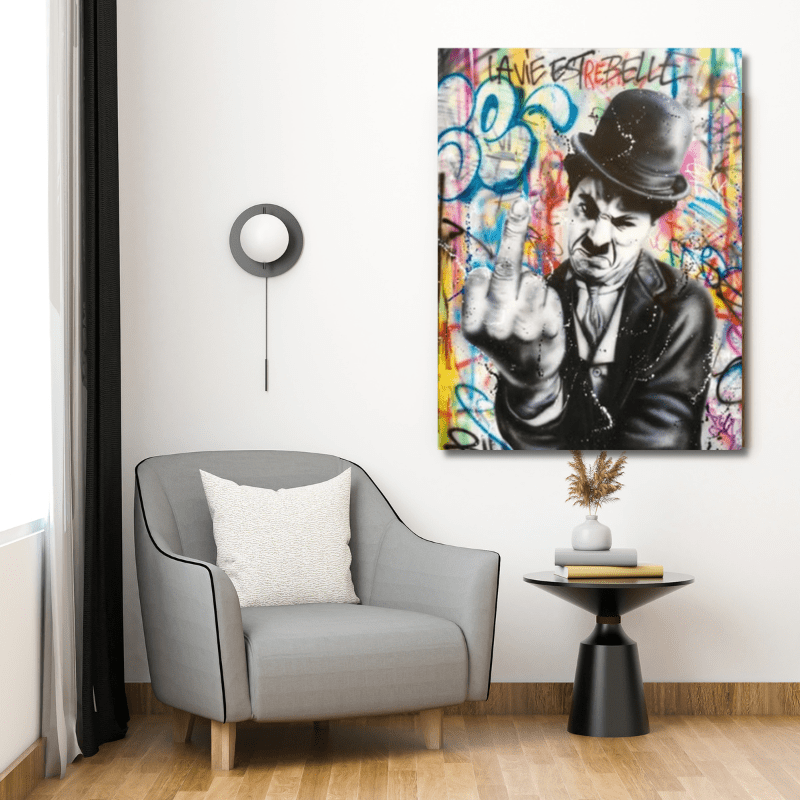 Tableau Street Art Charlie Chaplin - Canvanation