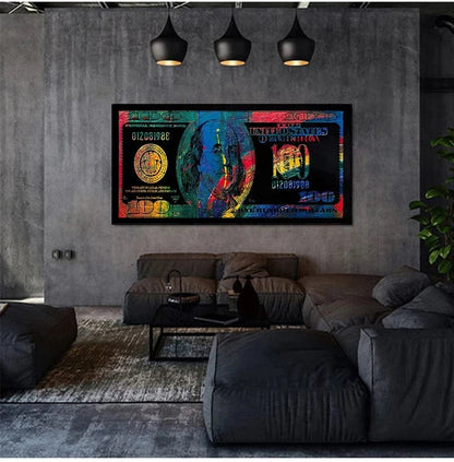 Canvanation Affiche Pop Art Billet De Banque Benjamin Franklin
