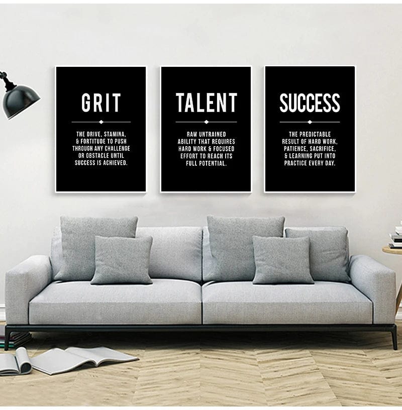 Affiche Motivation Chambre Grind Hustle Success