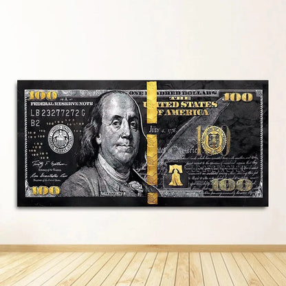 Canvanation 9036XX14 / 60x120cm Affiche Pop Art Billet De Banque Benjamin Franklin
