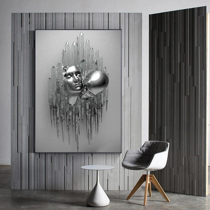 Canvanation Affiche Statue Romantique Couple