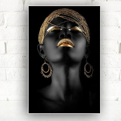 Affiche Femme Africaine Noir Coloré