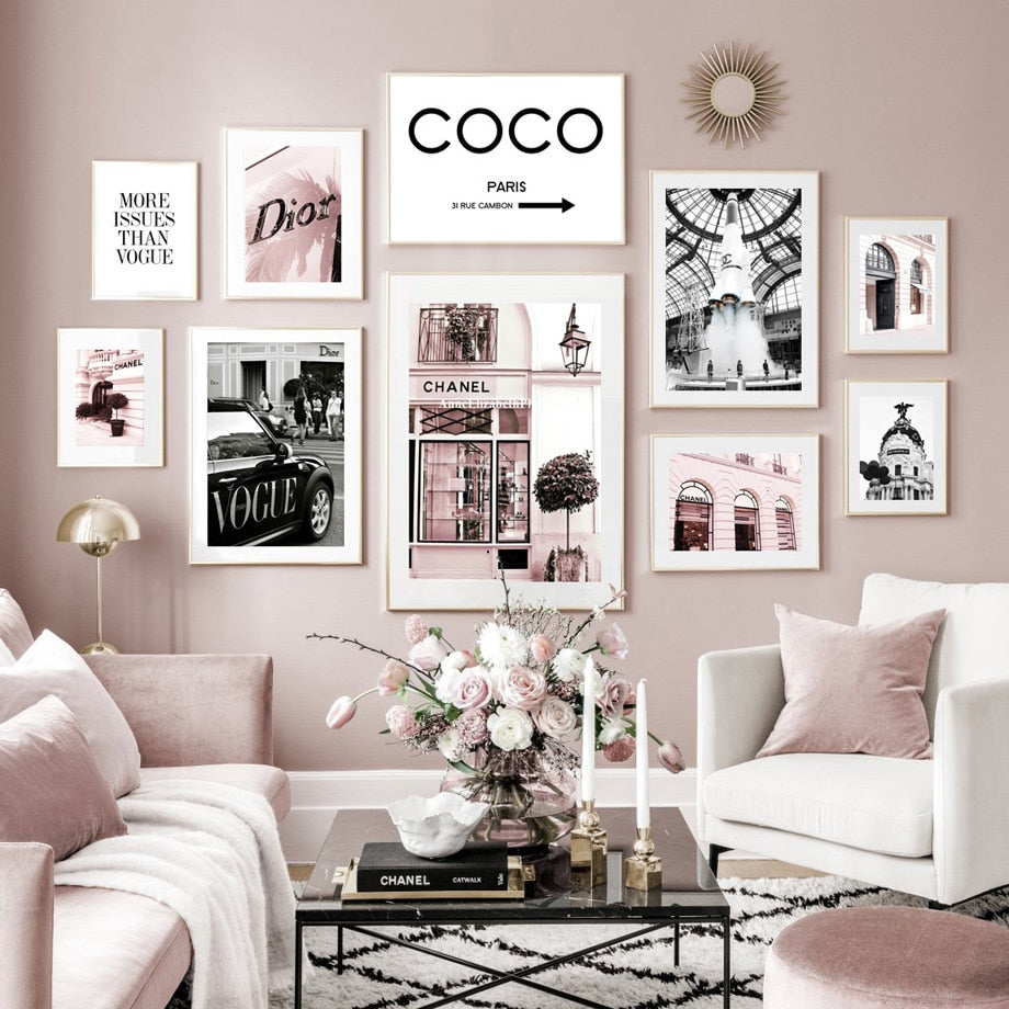 Tableau Prada Coco Chanel  Art mural fashion, Peinture abstraite toile,  Images murales