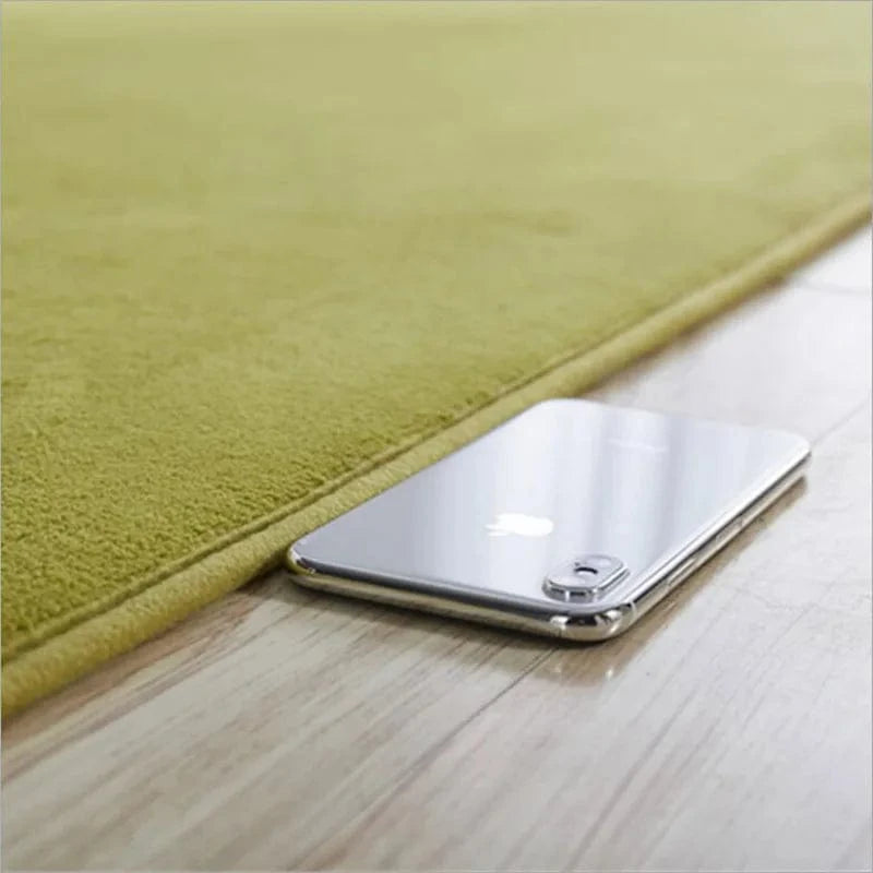 Canvanation Tapis De Salon Rond - En Velours Corail