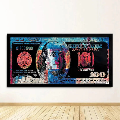 Canvanation 9036XX10 / 60x120cm Affiche Pop Art Billet De Banque Benjamin Franklin