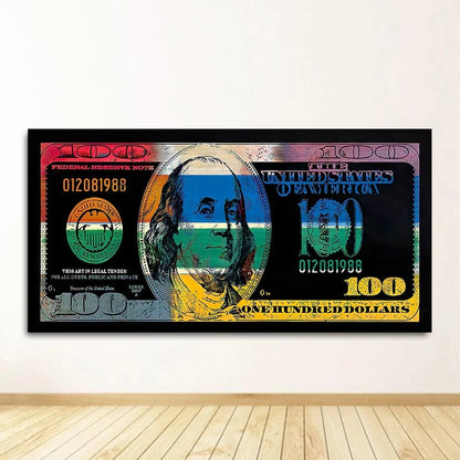 Canvanation 9036XX11 / 60x120cm Affiche Pop Art Billet De Banque Benjamin Franklin