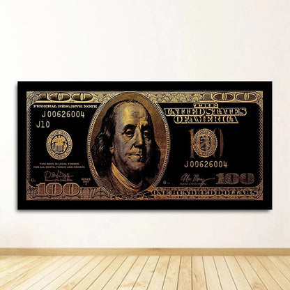 Canvanation 9036XX03 / 60x120cm Affiche Pop Art Billet De Banque Benjamin Franklin