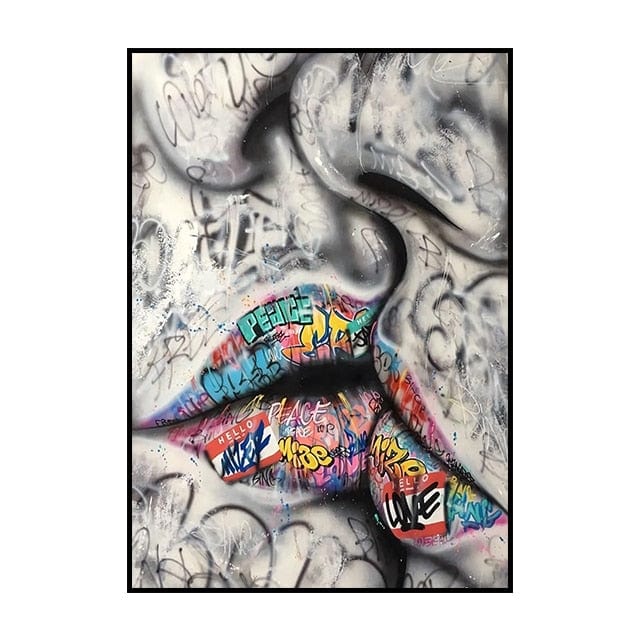 Canvanation 0 50X70cm Affiche Street Art Tag Kiss