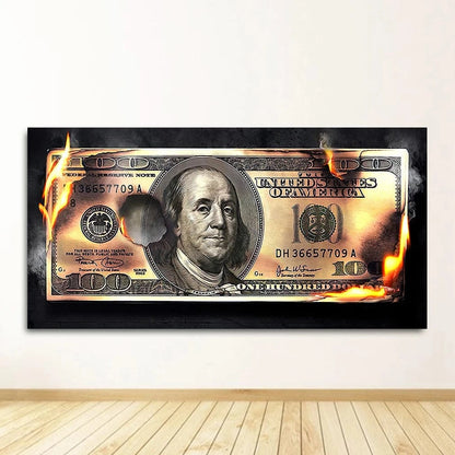 Canvanation 9036XX15 / 60x120cm Affiche Pop Art Billet De Banque Benjamin Franklin