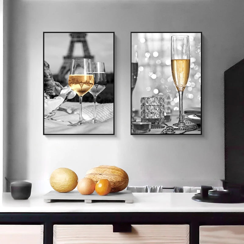 Affiche Luxe Champagne Paris