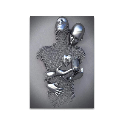 Canvanation 60x90cm / QP10224-C Affiche Statue Romantique Couple