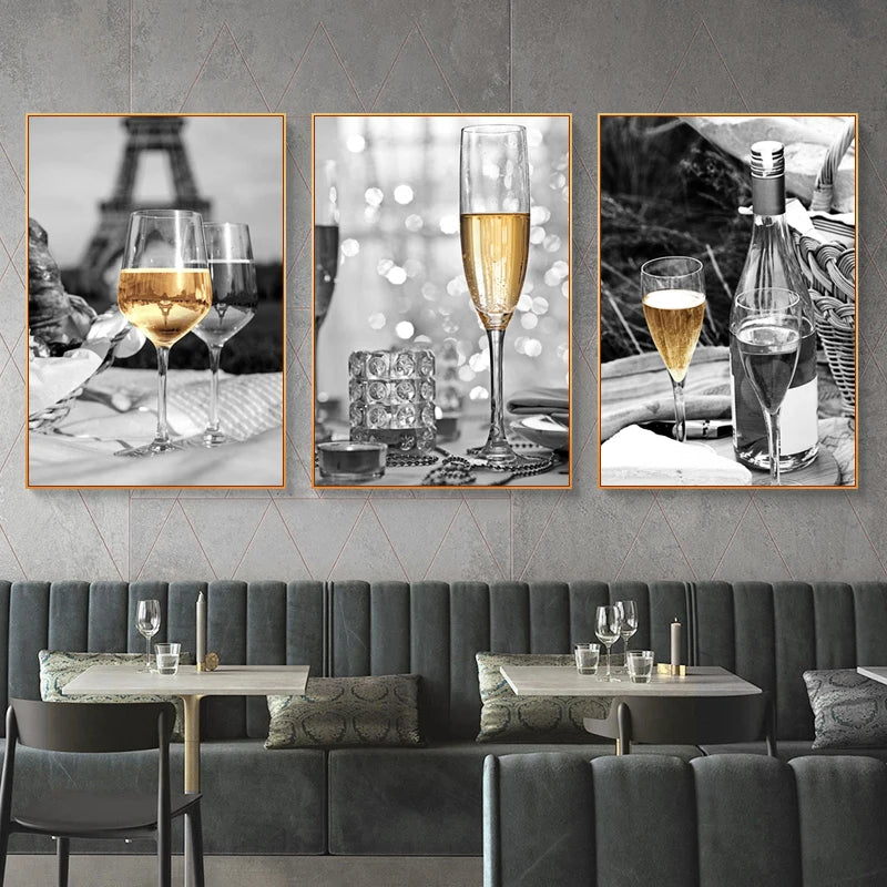 Affiche Luxe Champagne Paris