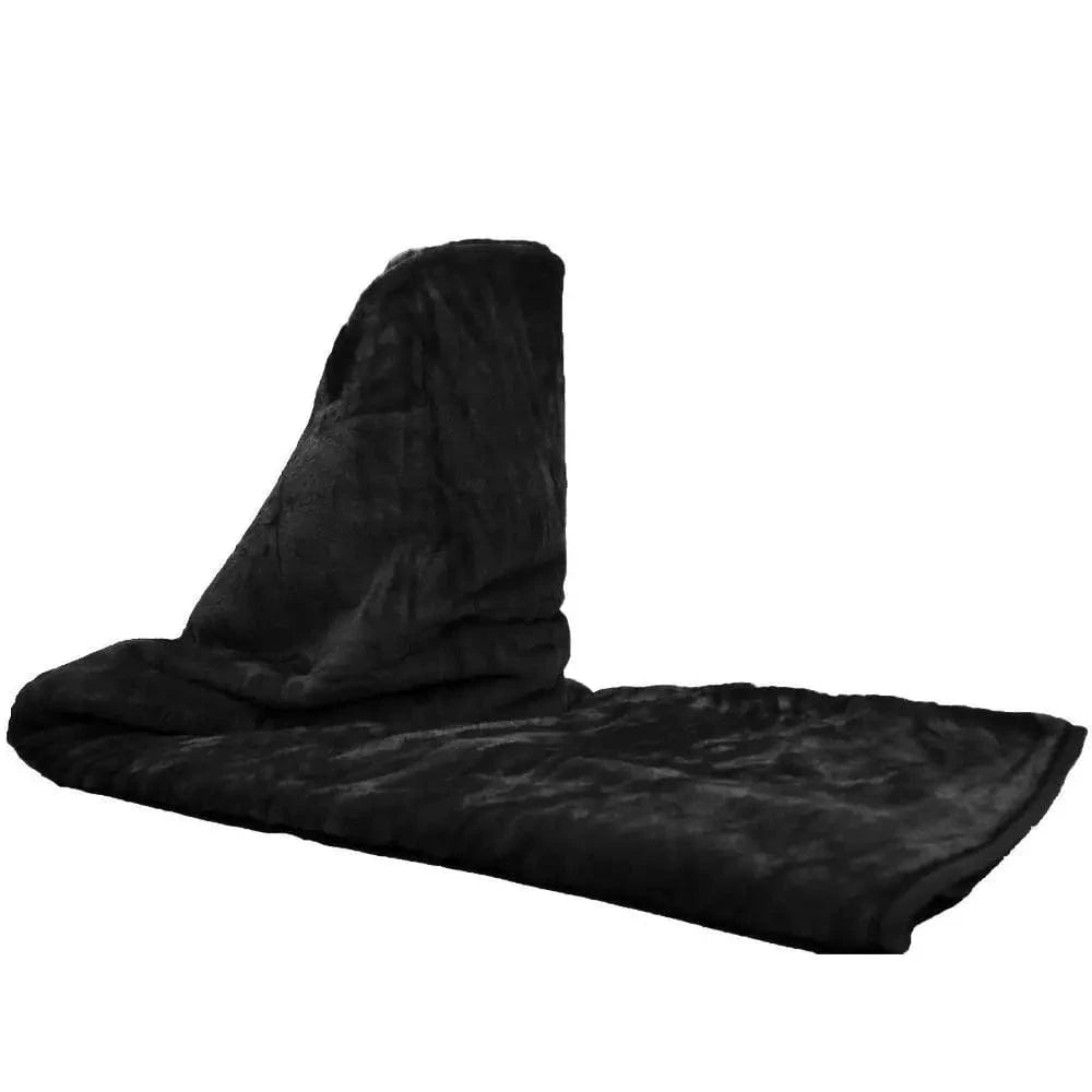 Canvanation Plaid Polaire Noir – Ultra-Doux, Anti-Boulochage et Portable pour Adultes