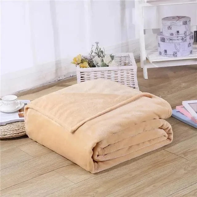 Canvanation Beige / 100X140CM 40X55Inche Plaid Polaire Noir – Ultra-Doux, Anti-Boulochage et Portable pour Adultes