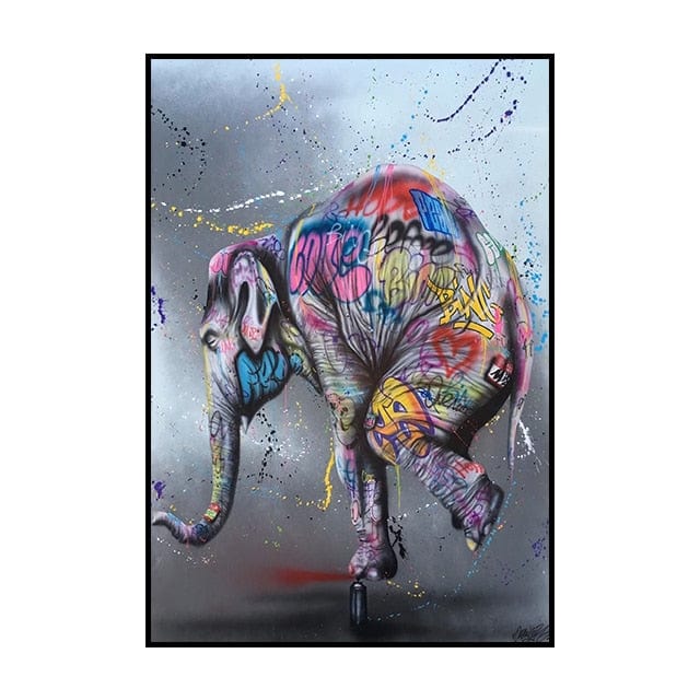 Tableau Street Art Elephant - Canvanation