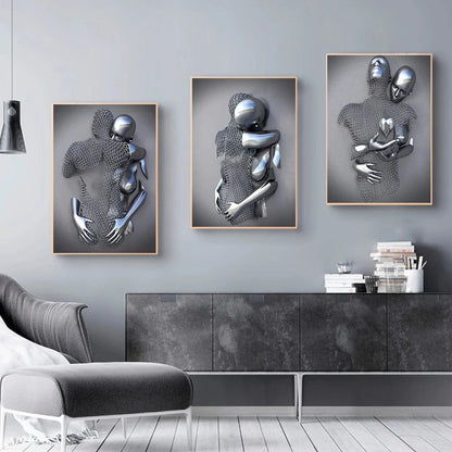 Canvanation Affiche Statue Romantique Couple