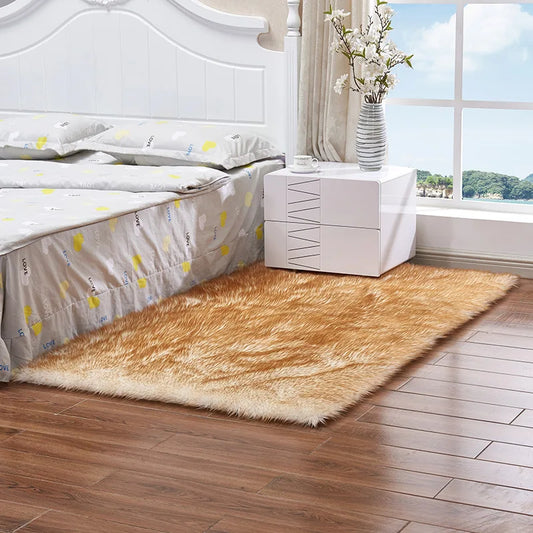 Tapis De Chambre - Jaune Et Blanc