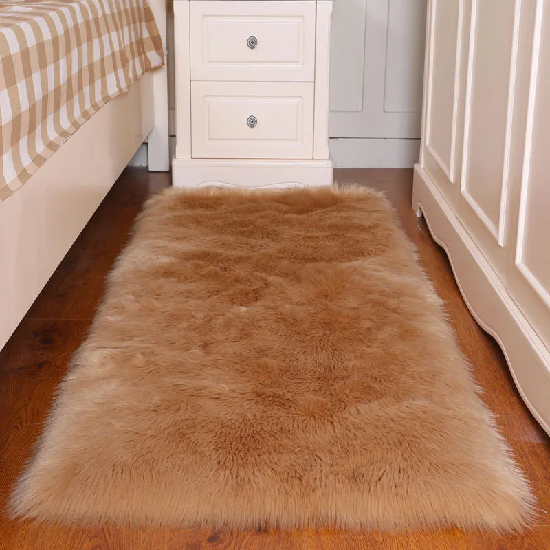 Tapis De Chambre - Marron / Blanc