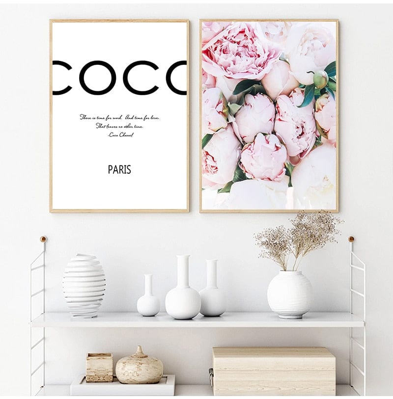 Canvanation Affiche Coco Chanel Rose