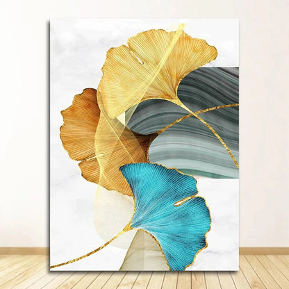 Canvanation 0012XX02 / 50x70cm Affiche Fleurs Bleu Jaune Orange