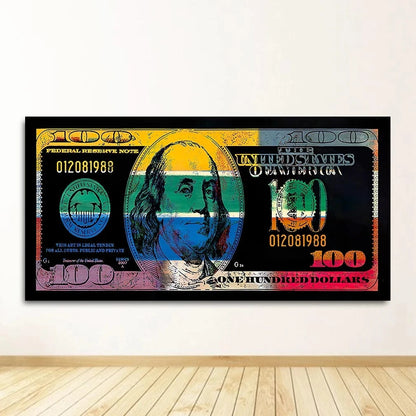 Canvanation 9036XX09 / 60x120cm Affiche Pop Art Billet De Banque Benjamin Franklin