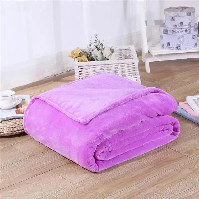Canvanation Violet / 70X100CM(28X40Inches Plaid Polaire Noir – Ultra-Doux, Anti-Boulochage et Portable pour Adultes