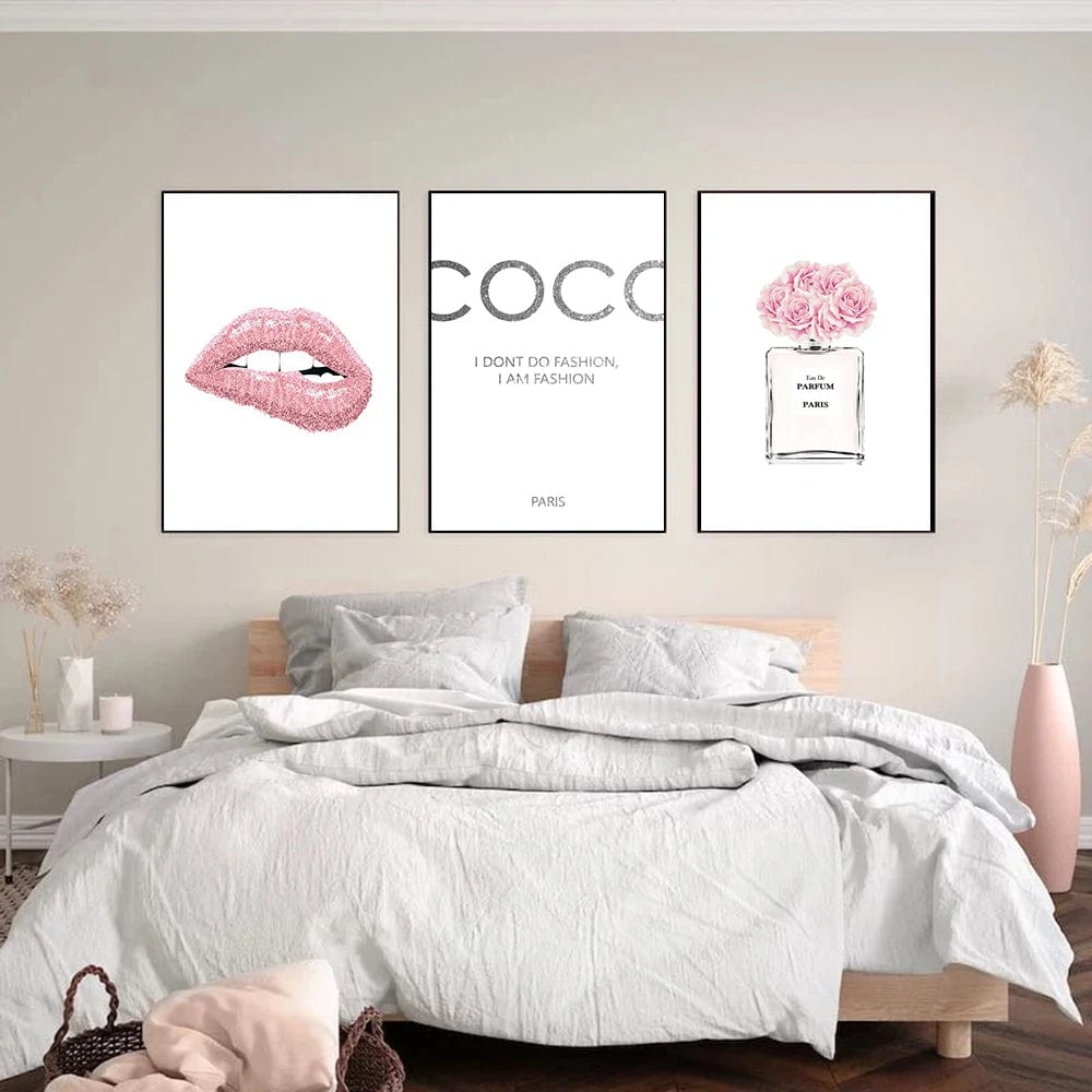 Affiche Marque De luxe Coco Parfum Fleurs