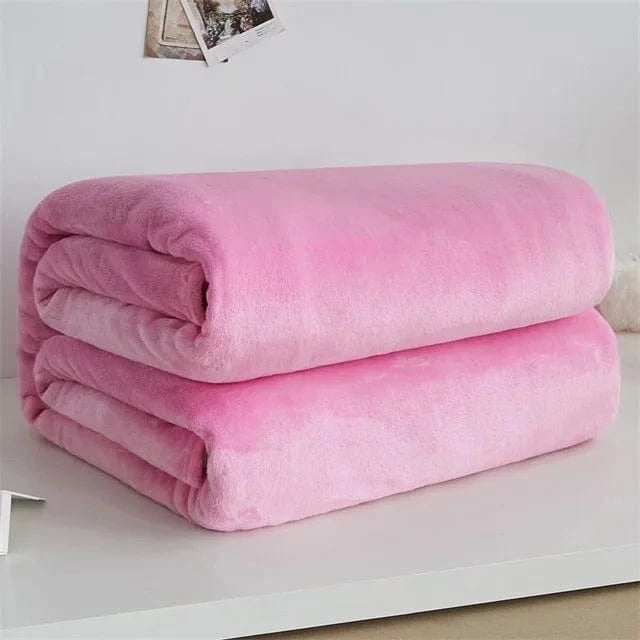 Canvanation Rose / 100x140cm 39x55inch Plaid Polaire Américain – Léger, Anti-Boulochage et Ultra-Doux pour Adultes