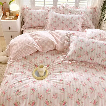 Canvanation Housse de Couette 100% Coton Uni (Style Pastoral)