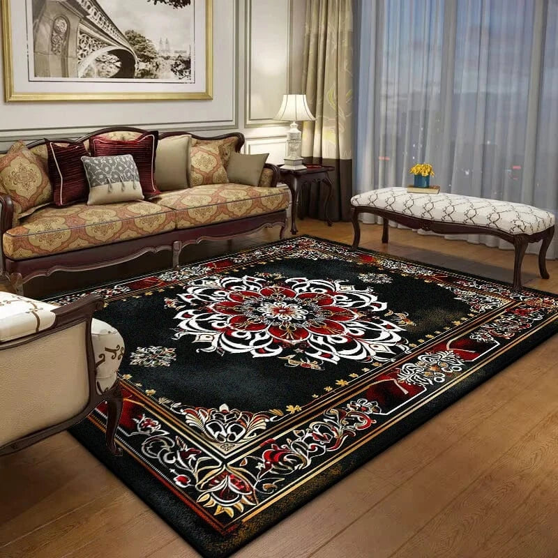 Canvanation Perse Noir De Luxe / 180x280cm 71x110in Tapis De Salon - Perse Noir De Luxe