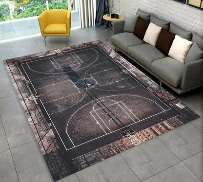 Canvanation 4 / 120x160cm Tapis De Chambre - Terrain De Basketball