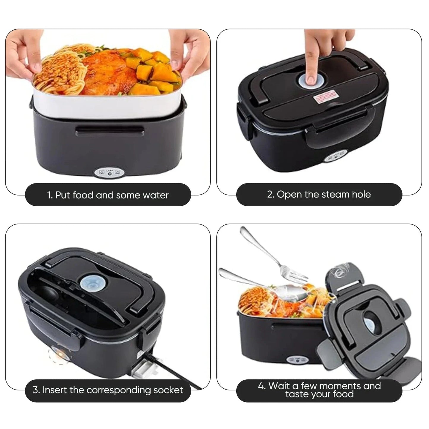 Canvanation Lunch Box Électrique Portable – Profitez de Repas Chauds Partout, à Tout Moment !