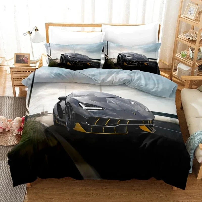 Canvanation 8 / 135x200cm 2pcs Housse De Couette - Voiture De luxe Lamborghini, Ferrari, Bugatti