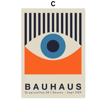 Canvanation C / 30X40 cm Affiche Bauhaus Orange Abstrait Poster