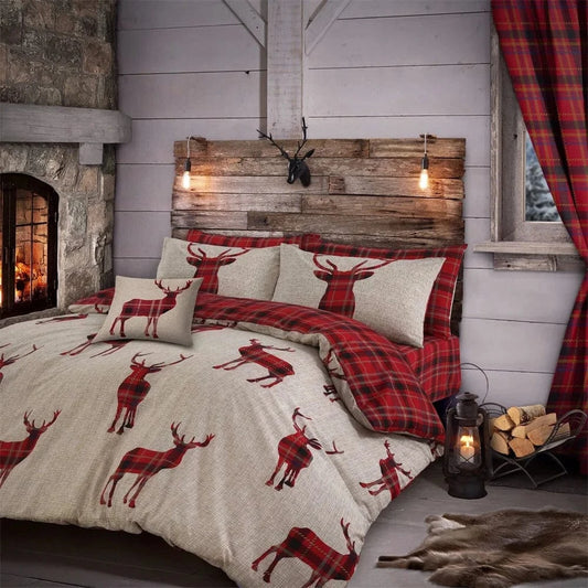 Canvanation E / EU 220x230cm 3PCS Housse De Couette - Merry Christmas Noel Rênes