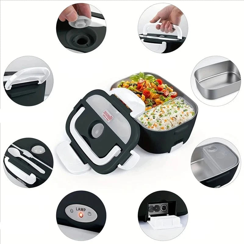 Canvanation Lunch Box Électrique Portable 2-en-1 – Chauffage Rapide & Polyvalent