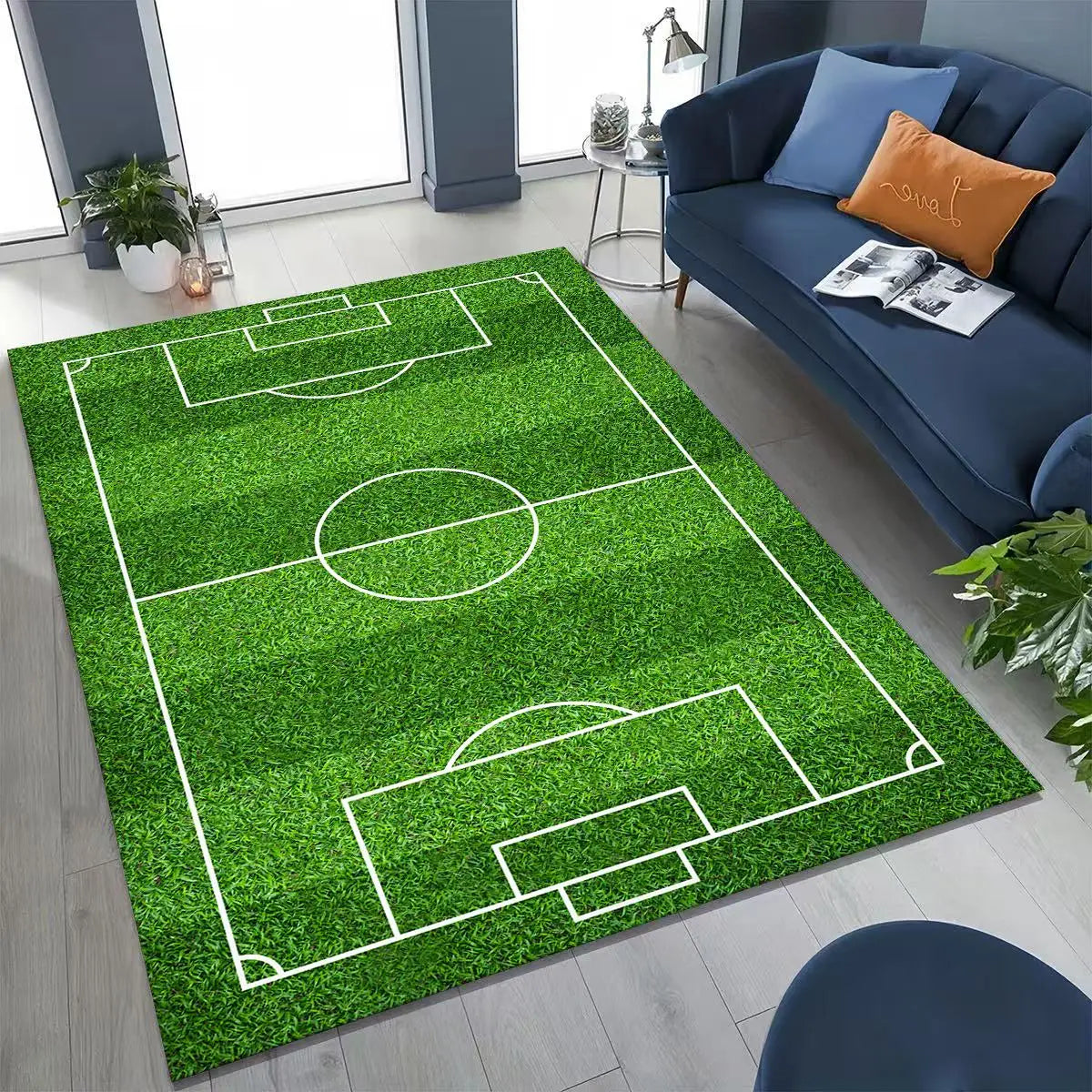 Canvanation 24 / 230x160cm( 90x62in ) Tapis De Chambre - 3D Terrain De Football Stade