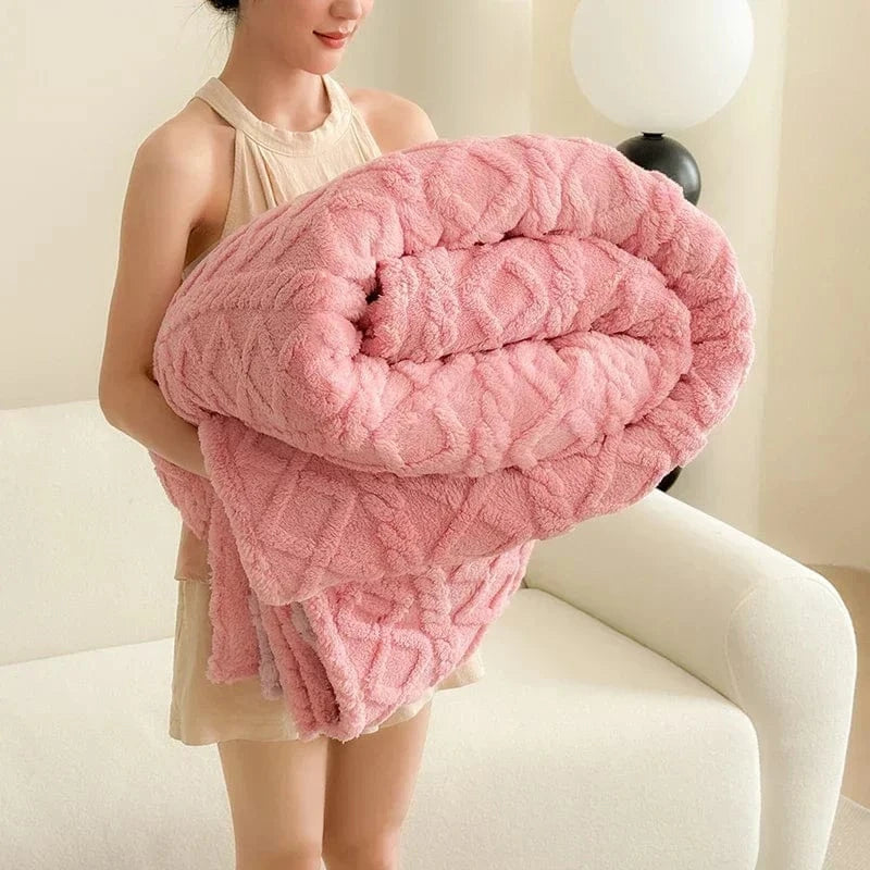 Canvanation Rose / 180x200cm Plaid Chauffant Pour l'Hivert  – Anti-Boulochage, Portable et Ultra-Doux pour Adultes