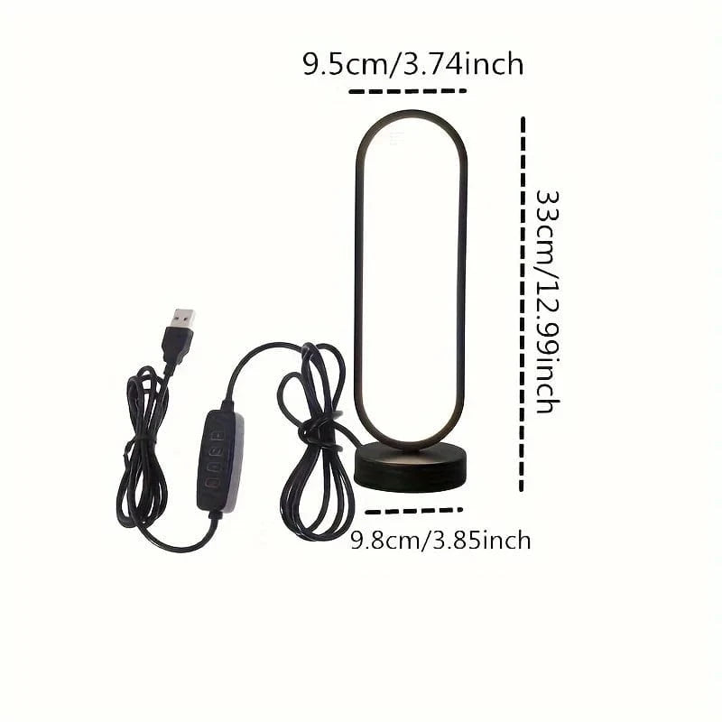 Canvanation Noir / 3 Lampe de Chevet Moderne LED – Basse Consommation 5V, Design Élégant pour Chambre